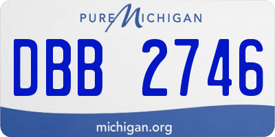 MI license plate DBB2746