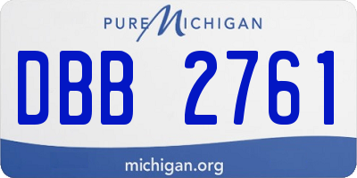 MI license plate DBB2761