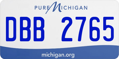MI license plate DBB2765