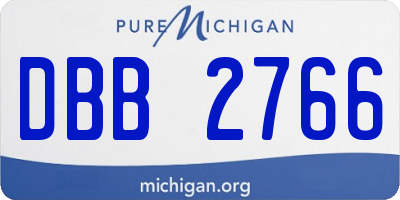 MI license plate DBB2766