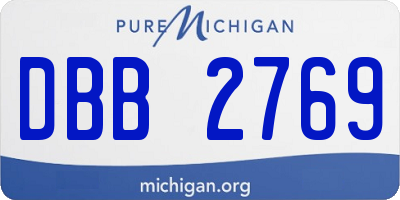 MI license plate DBB2769