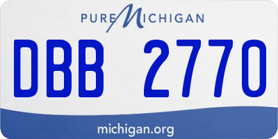 MI license plate DBB2770