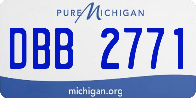 MI license plate DBB2771