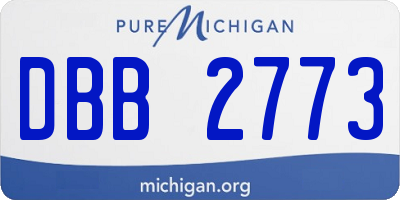 MI license plate DBB2773
