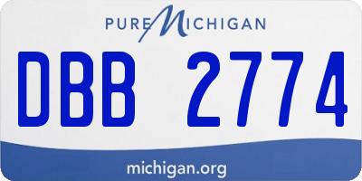 MI license plate DBB2774