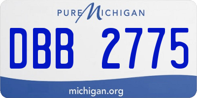 MI license plate DBB2775