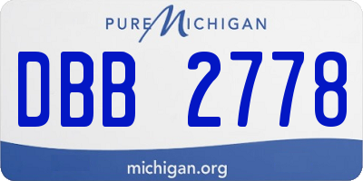 MI license plate DBB2778