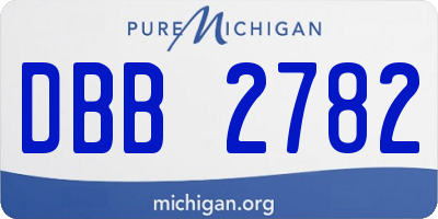 MI license plate DBB2782