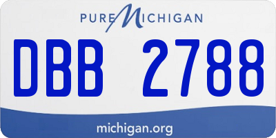 MI license plate DBB2788