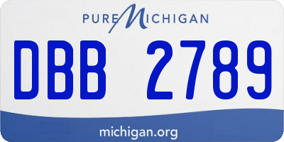 MI license plate DBB2789