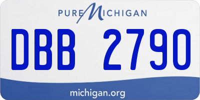 MI license plate DBB2790