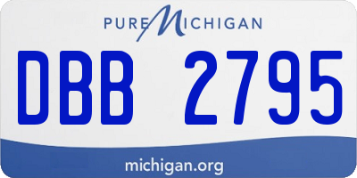 MI license plate DBB2795