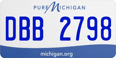 MI license plate DBB2798