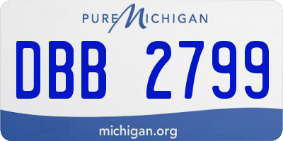 MI license plate DBB2799