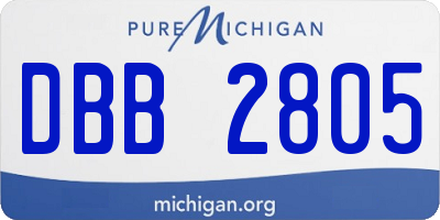 MI license plate DBB2805