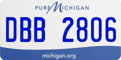MI license plate DBB2806