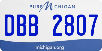 MI license plate DBB2807