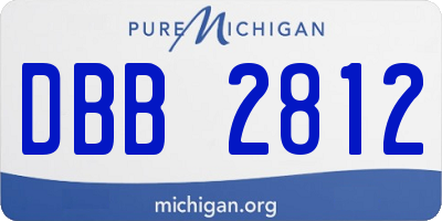 MI license plate DBB2812