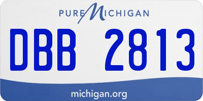 MI license plate DBB2813