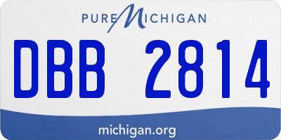 MI license plate DBB2814