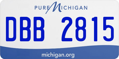 MI license plate DBB2815
