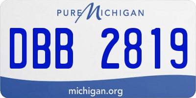 MI license plate DBB2819
