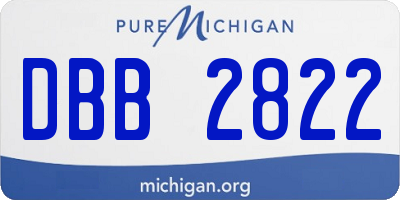 MI license plate DBB2822
