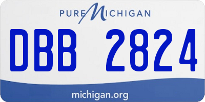 MI license plate DBB2824