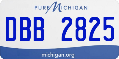 MI license plate DBB2825