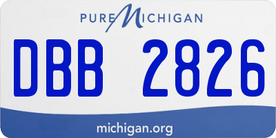 MI license plate DBB2826