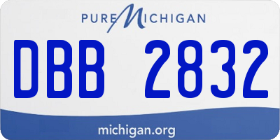 MI license plate DBB2832
