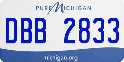 MI license plate DBB2833