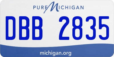 MI license plate DBB2835