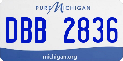 MI license plate DBB2836