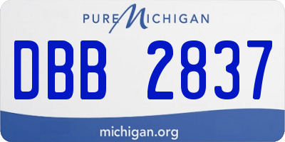 MI license plate DBB2837