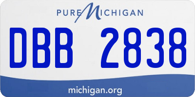 MI license plate DBB2838