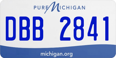 MI license plate DBB2841
