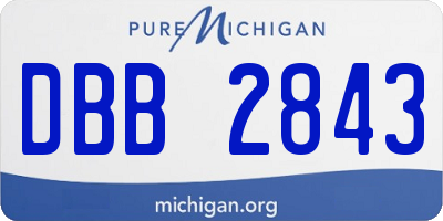 MI license plate DBB2843