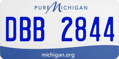 MI license plate DBB2844