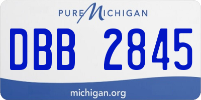 MI license plate DBB2845