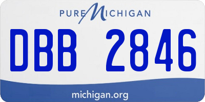 MI license plate DBB2846