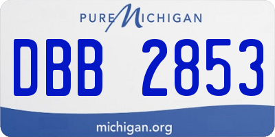 MI license plate DBB2853