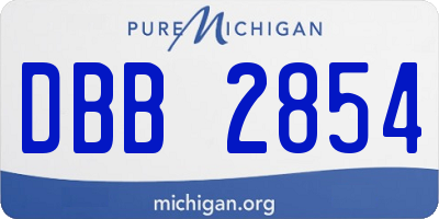 MI license plate DBB2854