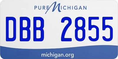 MI license plate DBB2855