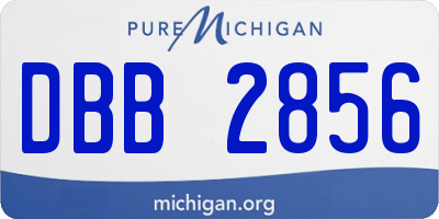 MI license plate DBB2856
