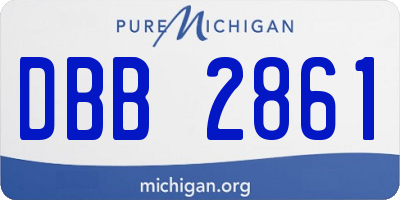 MI license plate DBB2861