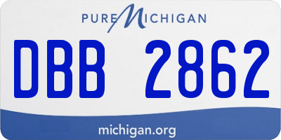 MI license plate DBB2862