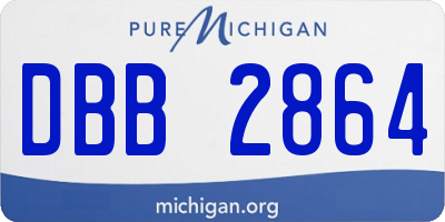 MI license plate DBB2864