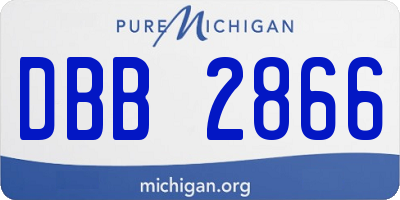 MI license plate DBB2866