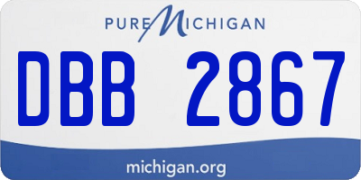 MI license plate DBB2867